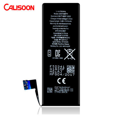 Slim Design Lityum İyon Pil Iphone 6 için Beyaz Çıkış 5V 6.2x2.9x0.2cm